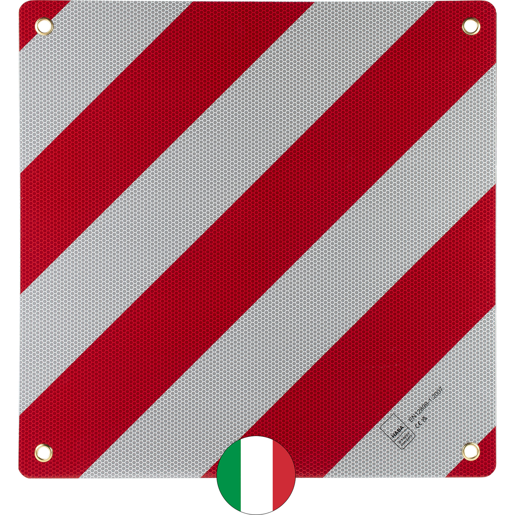 Warntafel für Italien/Spanien, 500 x 500 mm