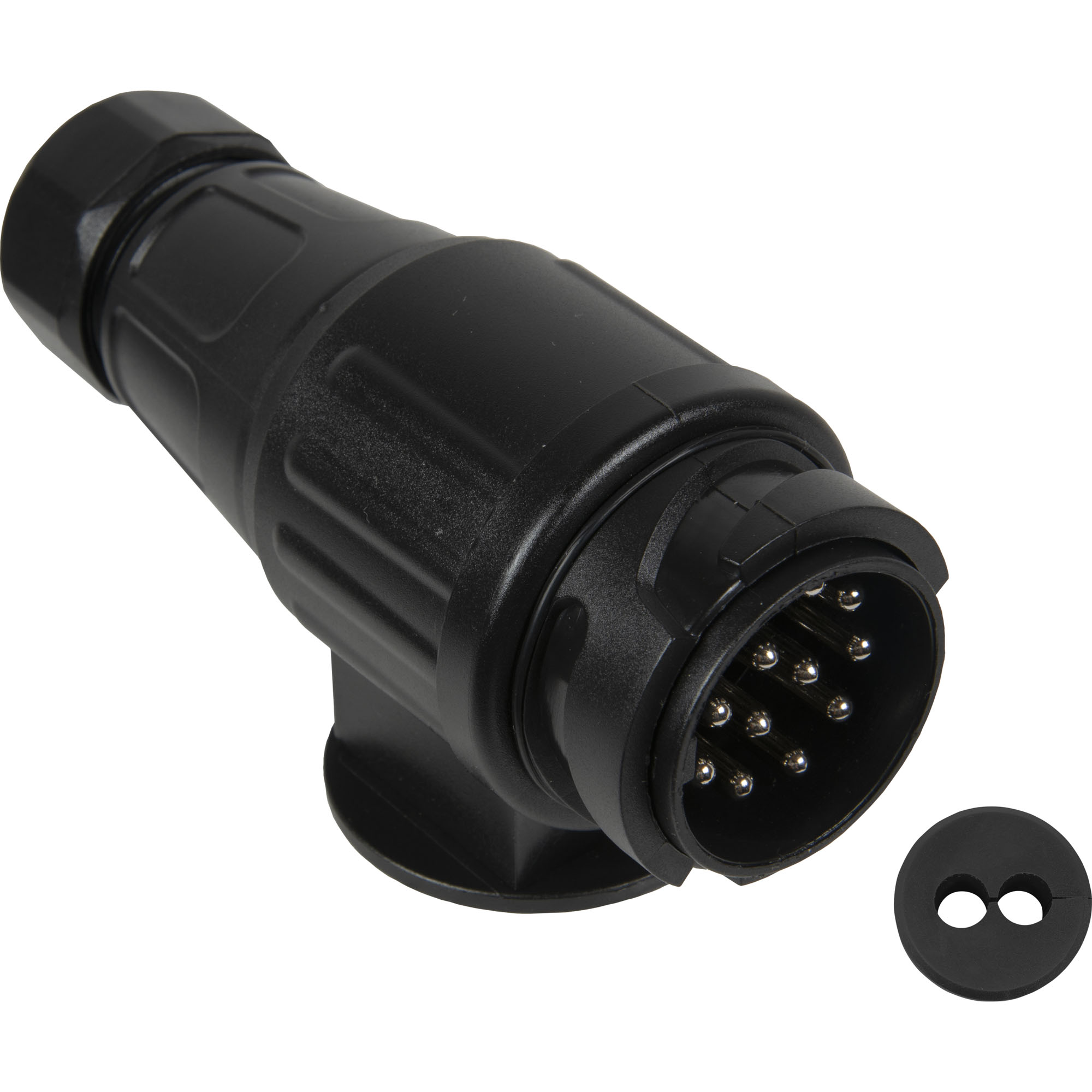 Stecker 13-polig, 12V, Kunststoff, drehbar