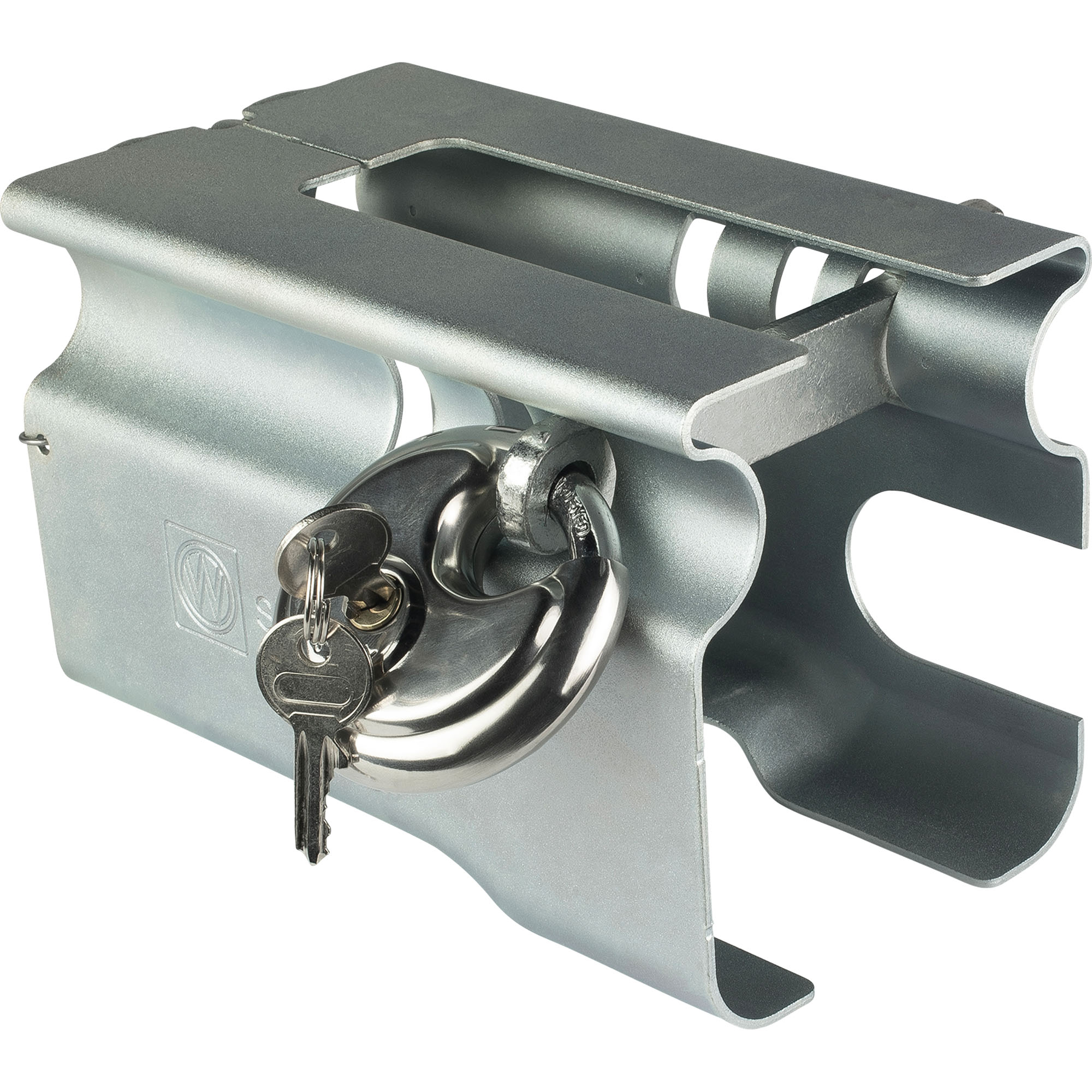 Kastenschloss, klappbar, für den an- und abgekoppelten Zustand