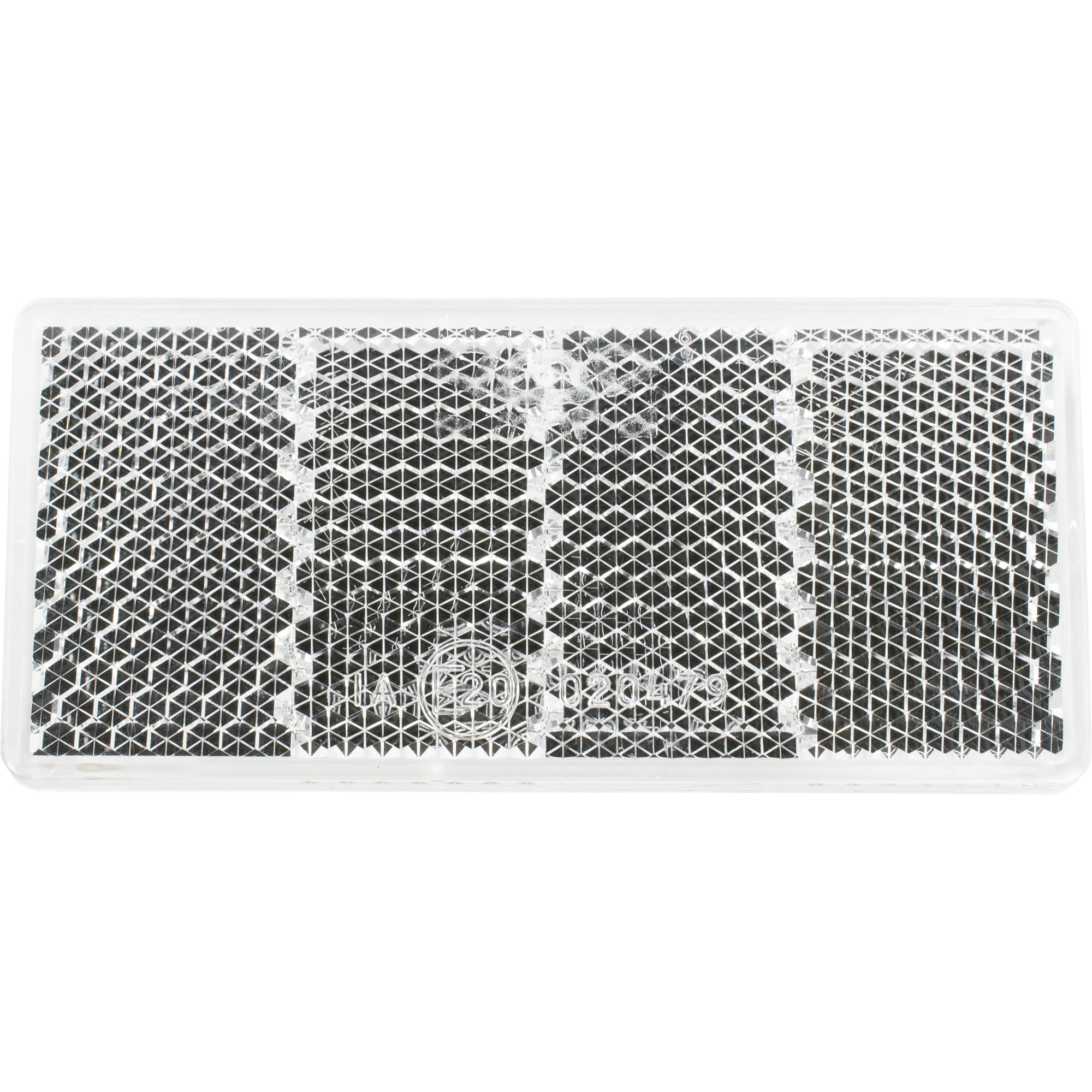 Rückstrahler weiß rechteckig 69 x31, 5 mm zum Kleb