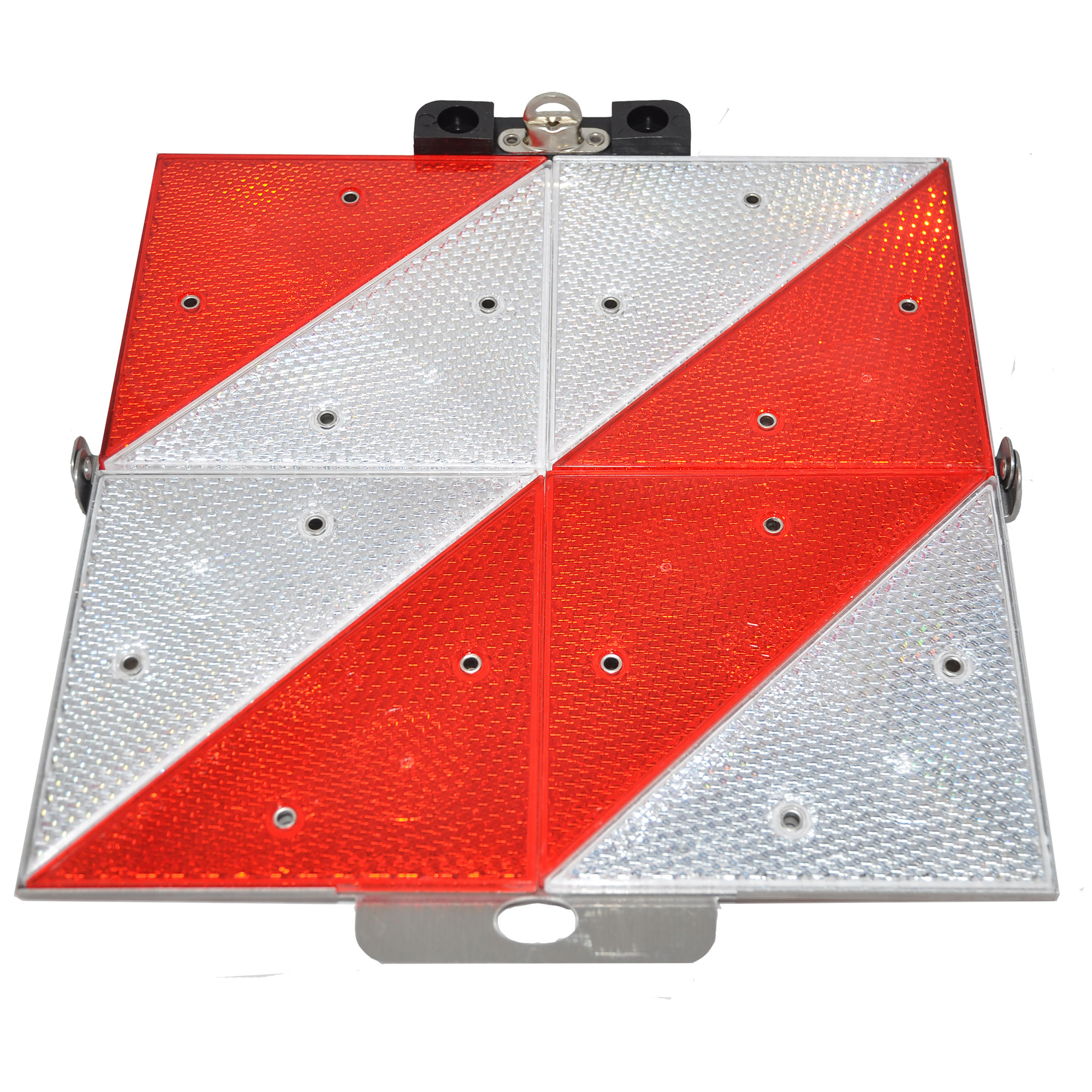 Parkwarntafel linksabweisend mit 8 Reflektoren