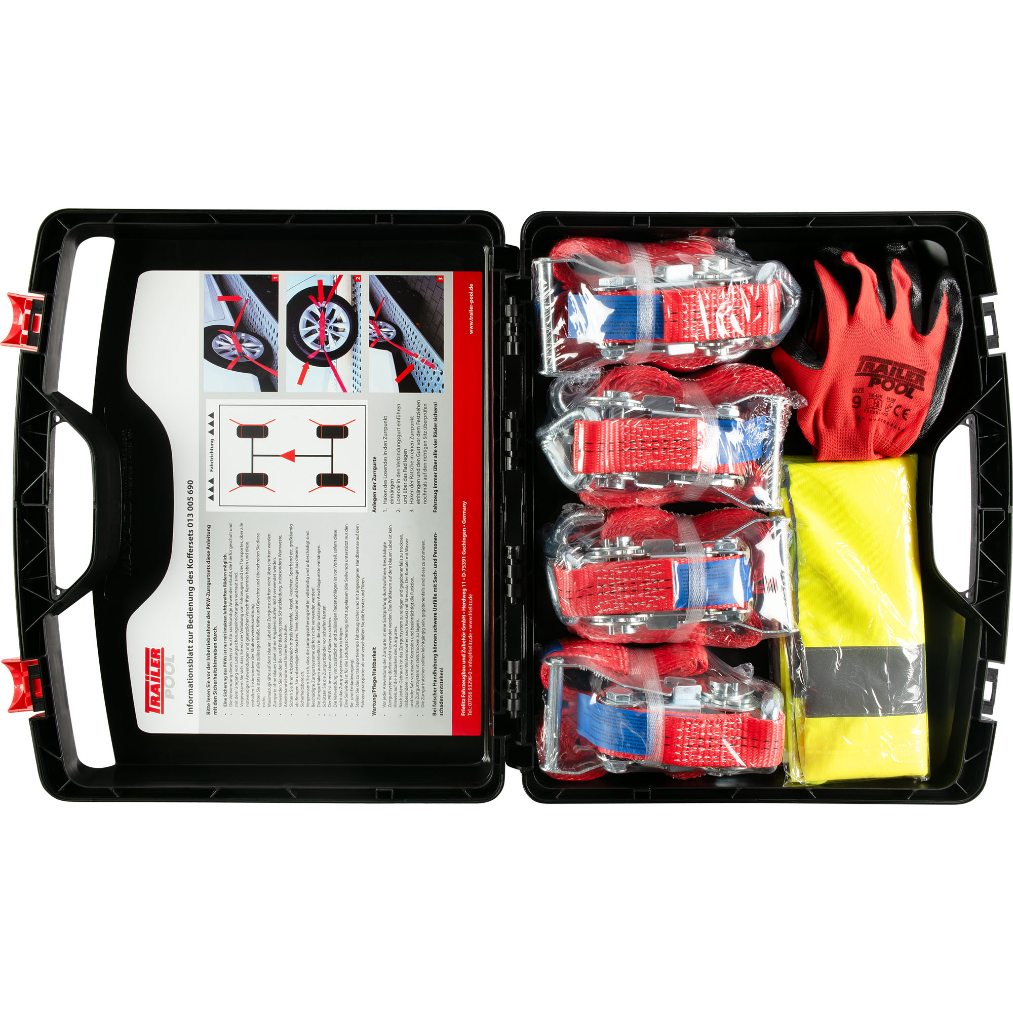 Autotransportgurt Kofferset, Radsicherung 3-teilig