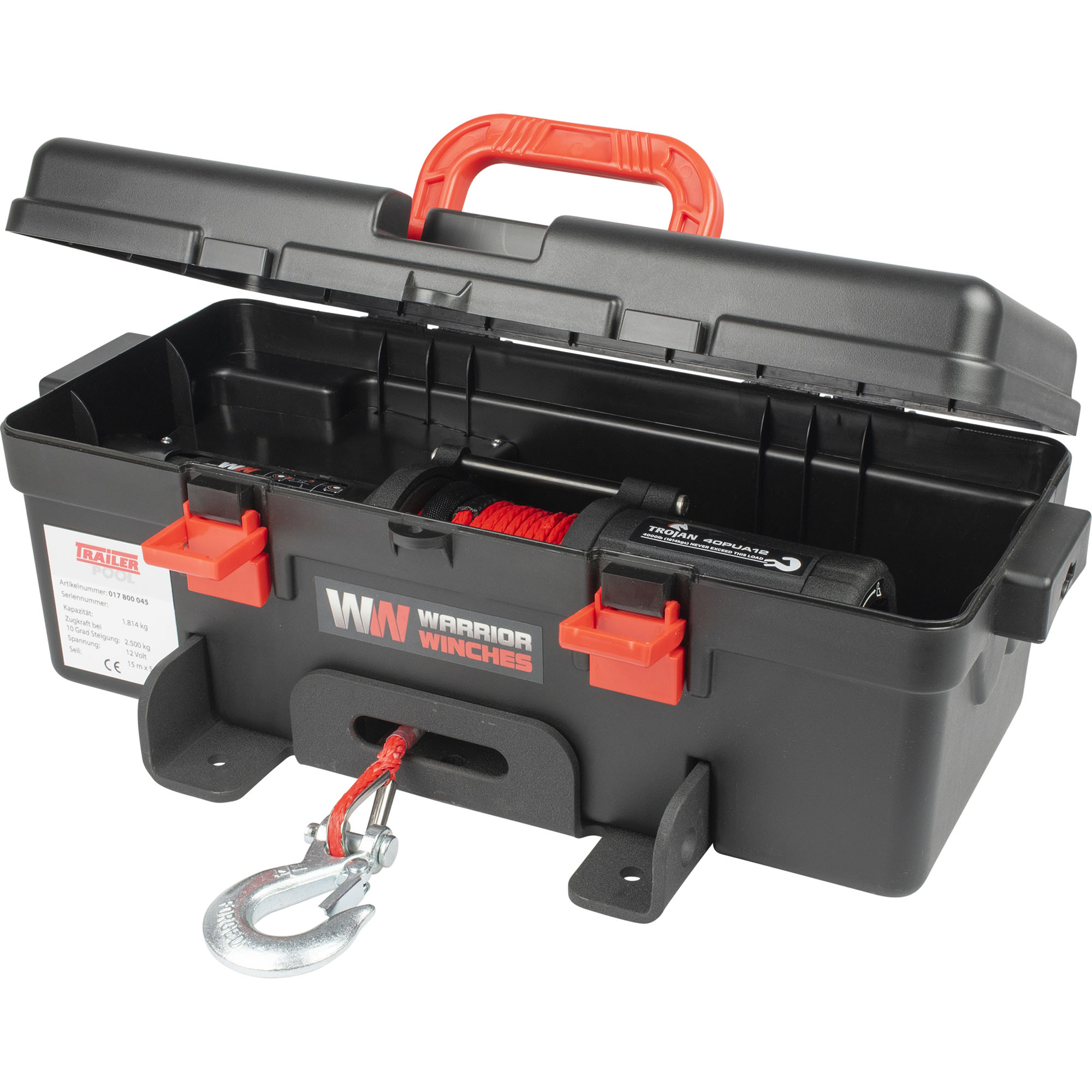 Mobile Seilwinde, 12V, Zugkraft 1814 kg