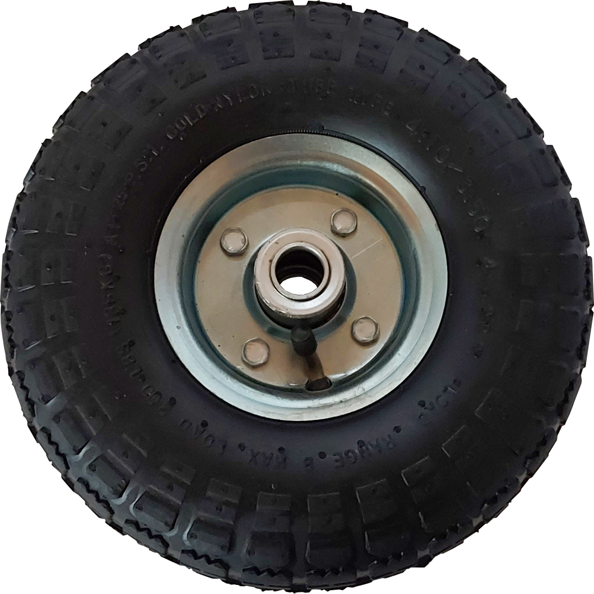 Luftbereiftes Rad für Stützrad, 260x85 mm, Metallfelge