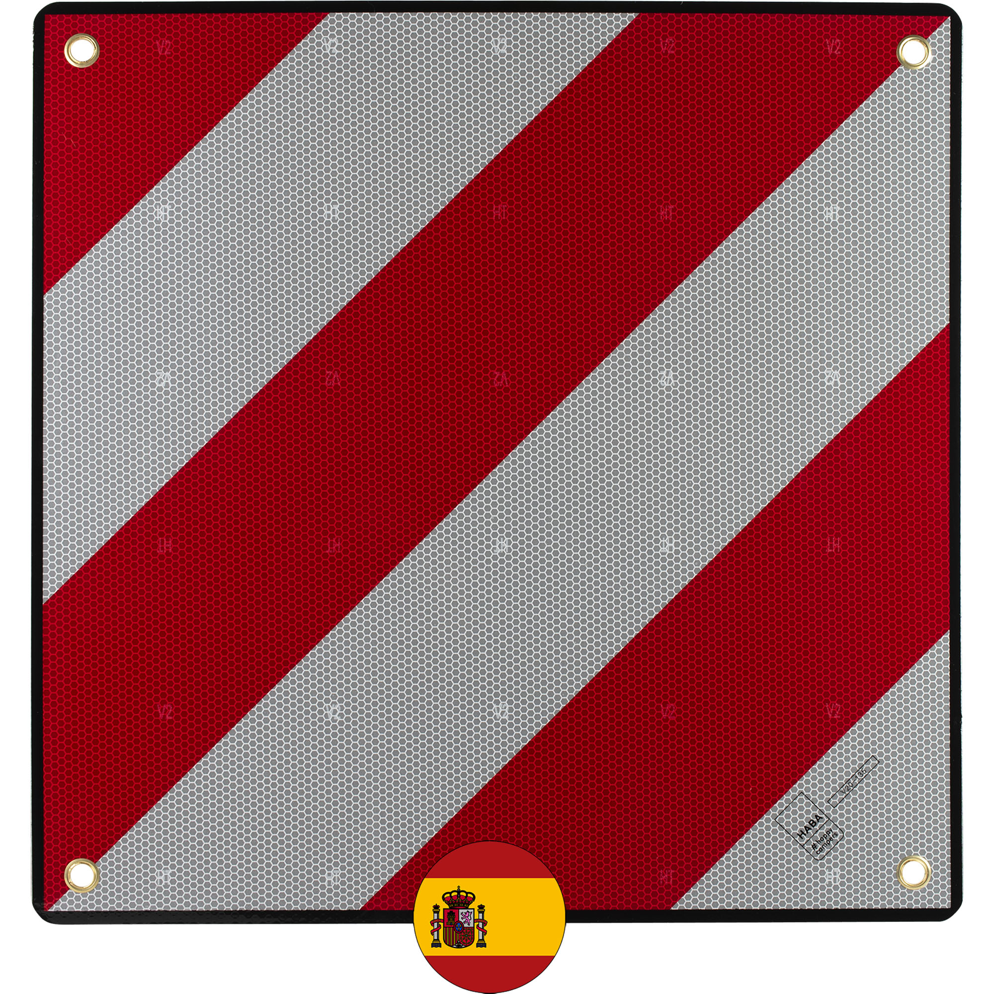 Warntafel für Italien/Spanien, 500 x 500 mm