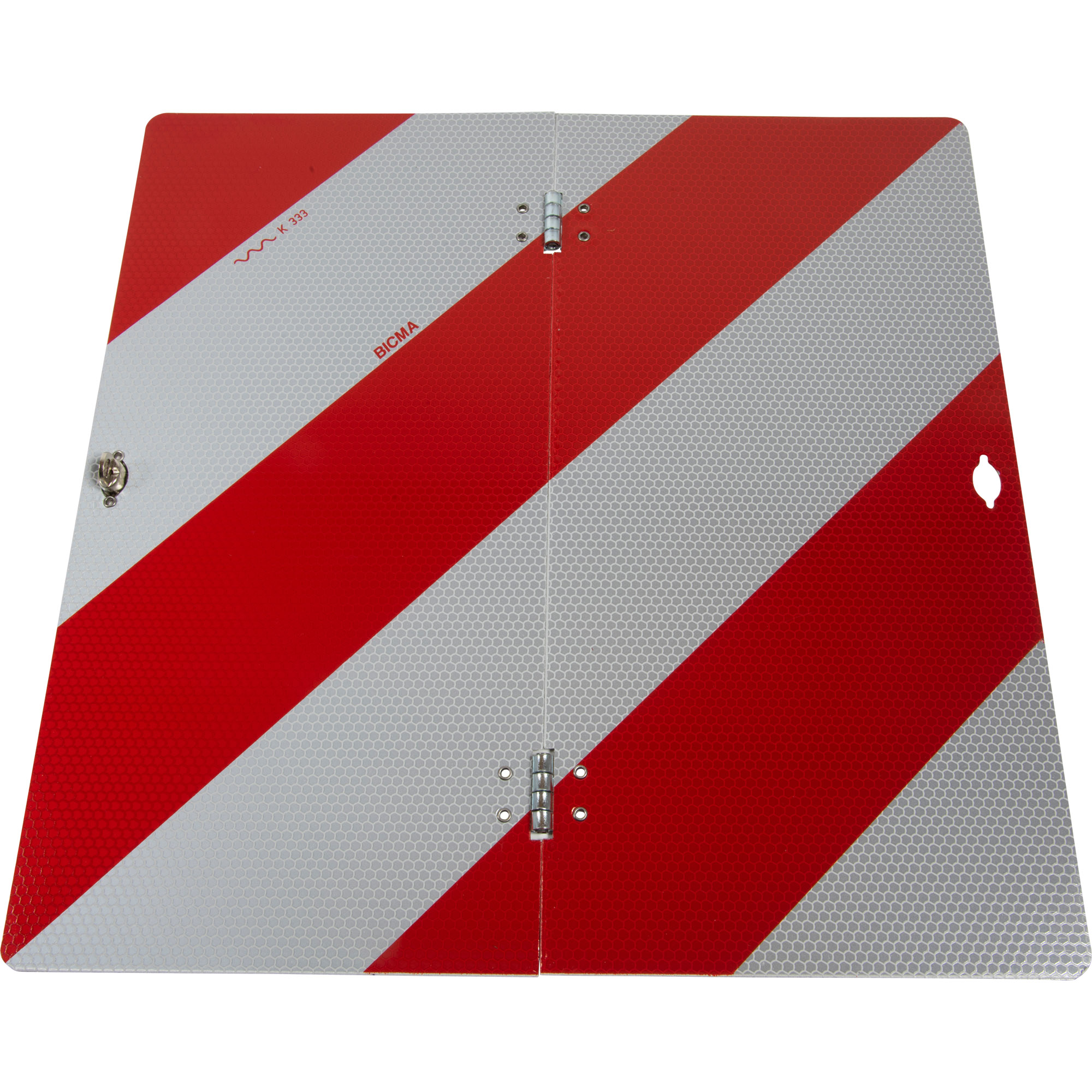 Warnstafel rechtsabweisend, Maße 423 x 423 x 8 mm