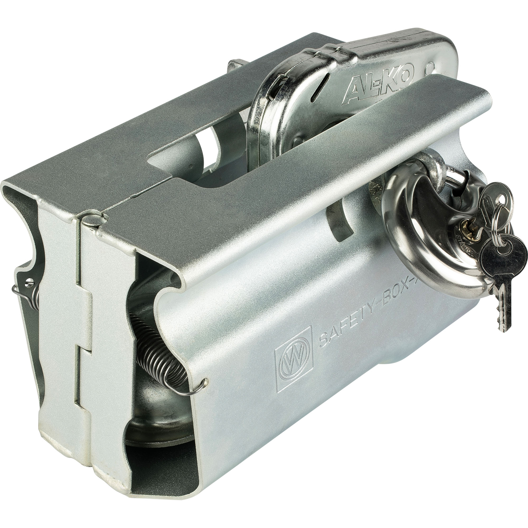 Kastenschloss, klappbar, für den an- und abgekoppelten Zustand