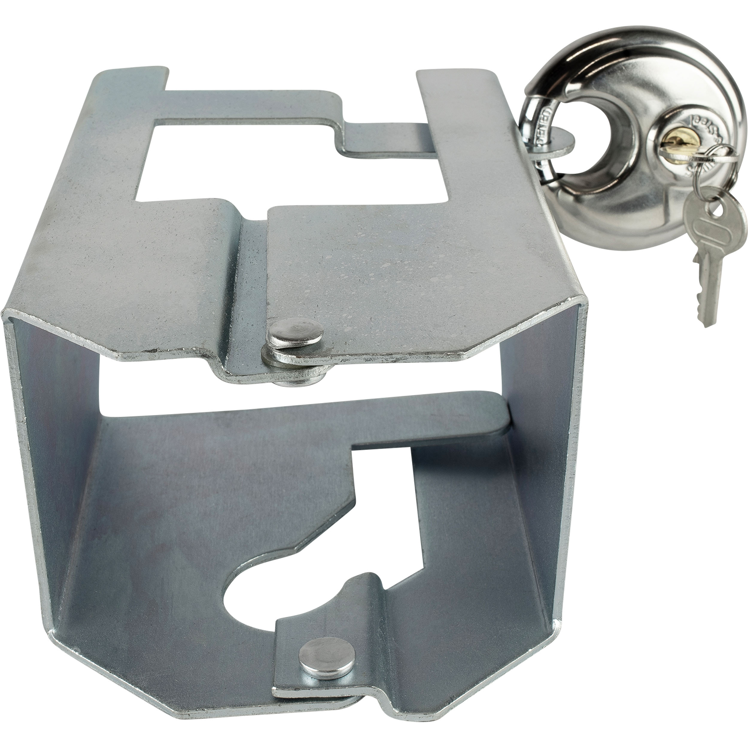 Kastenschloss, klappbar, mit integriertem Riegel