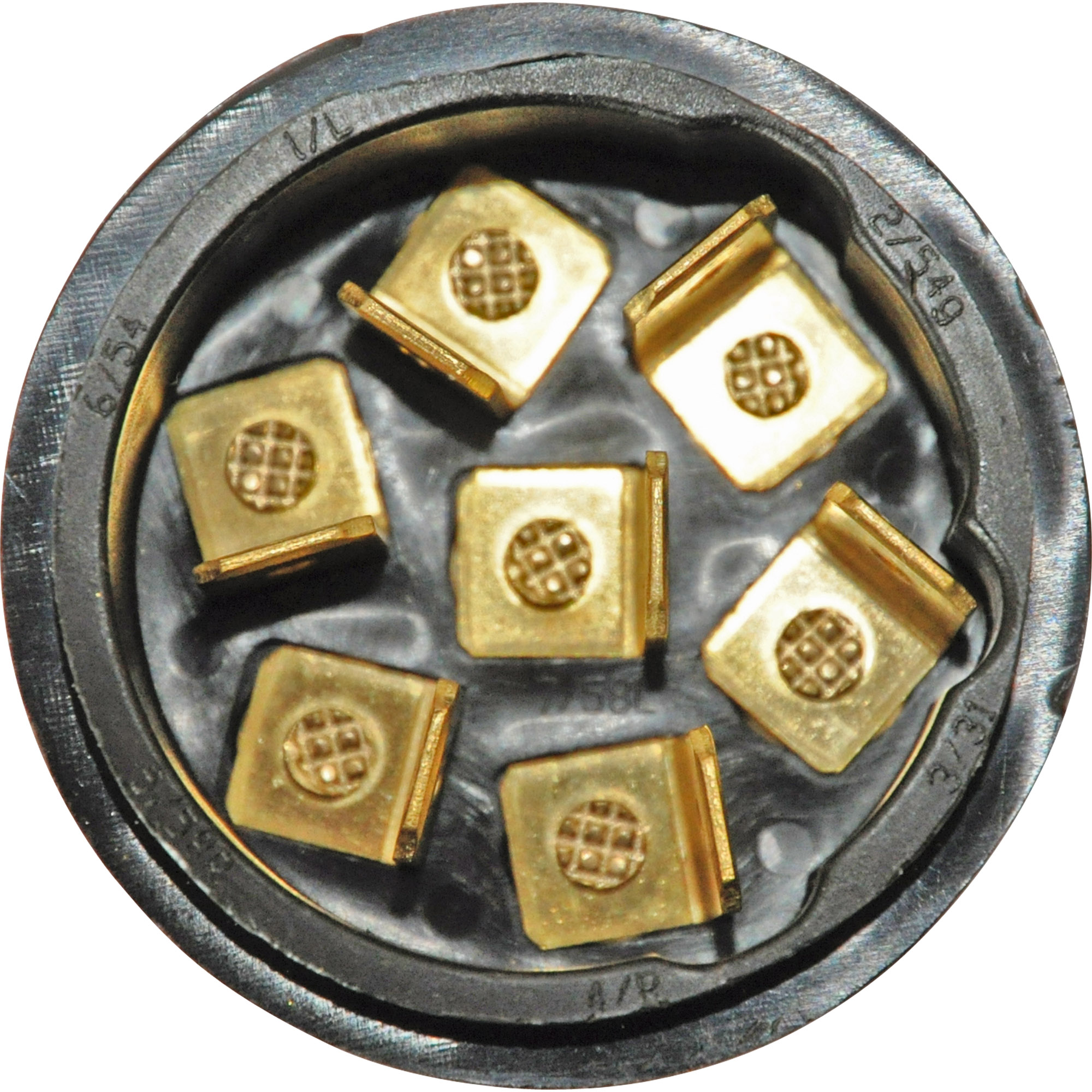 Stecker 7-polig, 12V, Kunststoff, Flachsteckanschluss