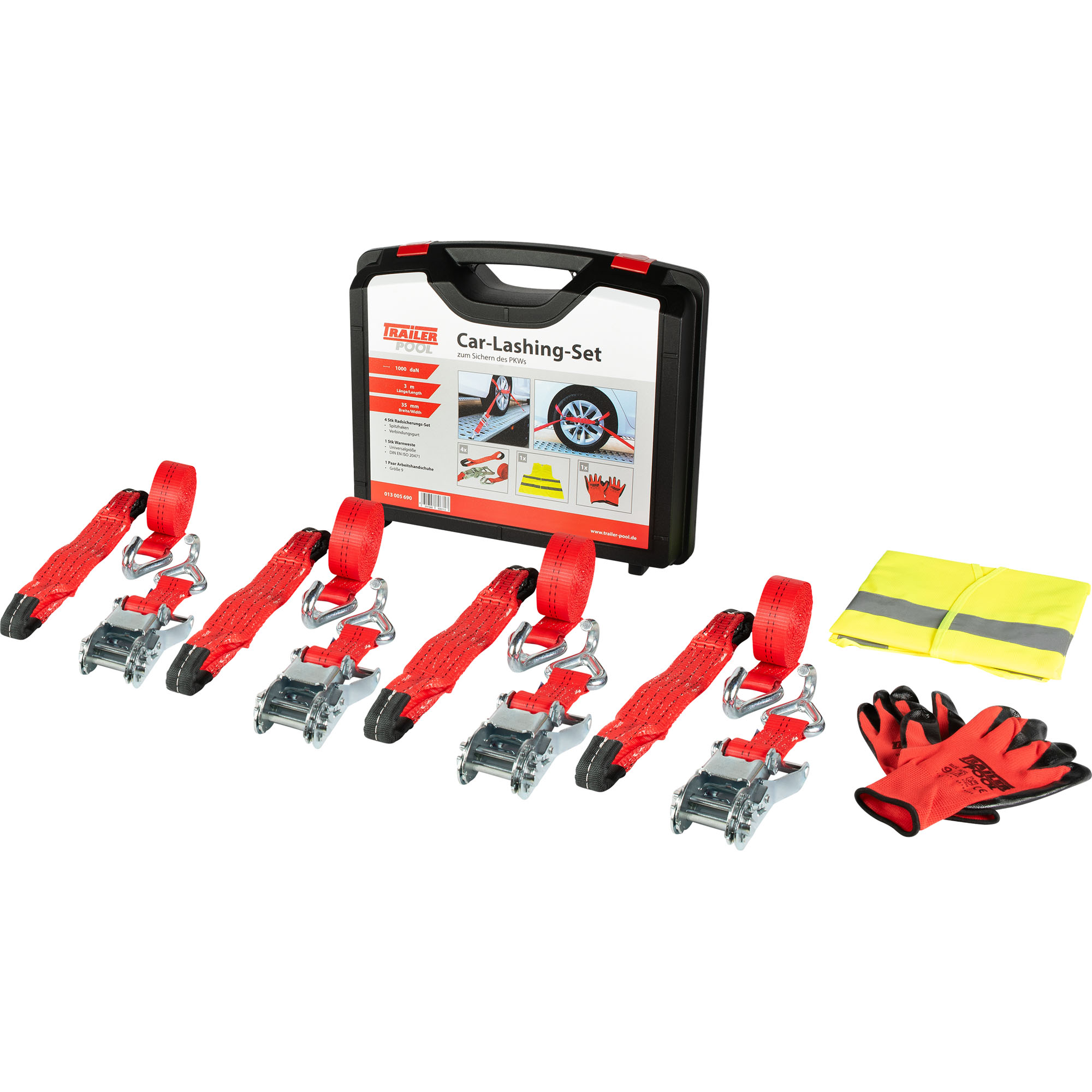 Autotransportgurt Kofferset, Radsicherung 3-teilig