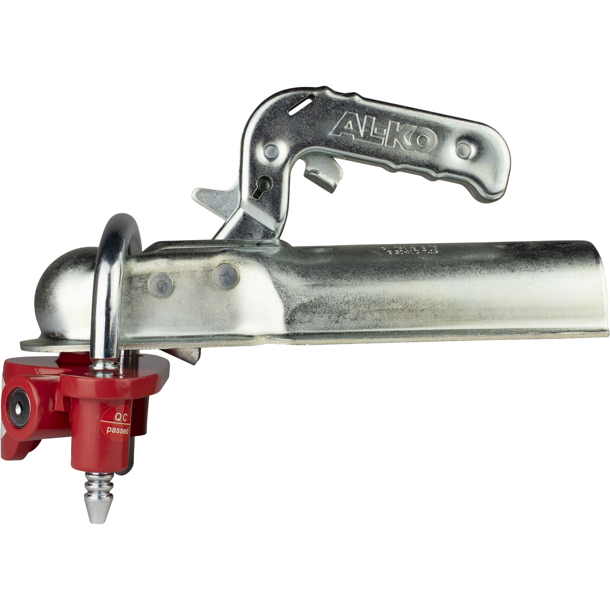 Kupplungsschloss mit Zylinderschloss, universal, Standbetrieb, rot