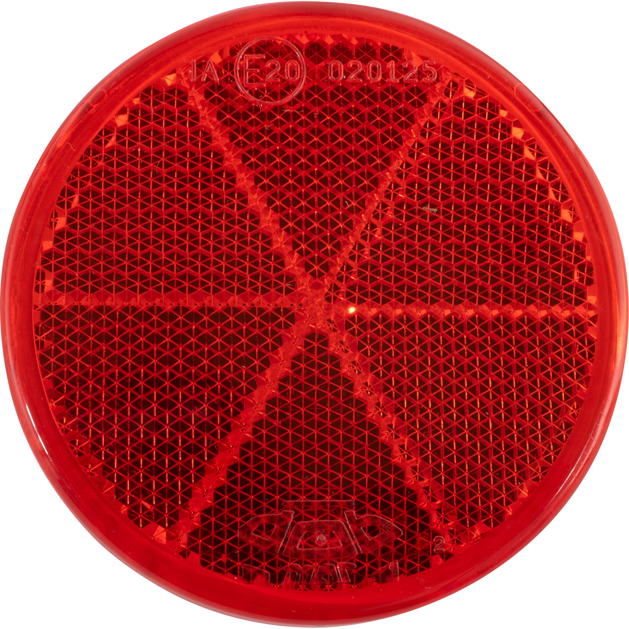 Rückstrahler Ø 60 mm, rot, zum Kleben