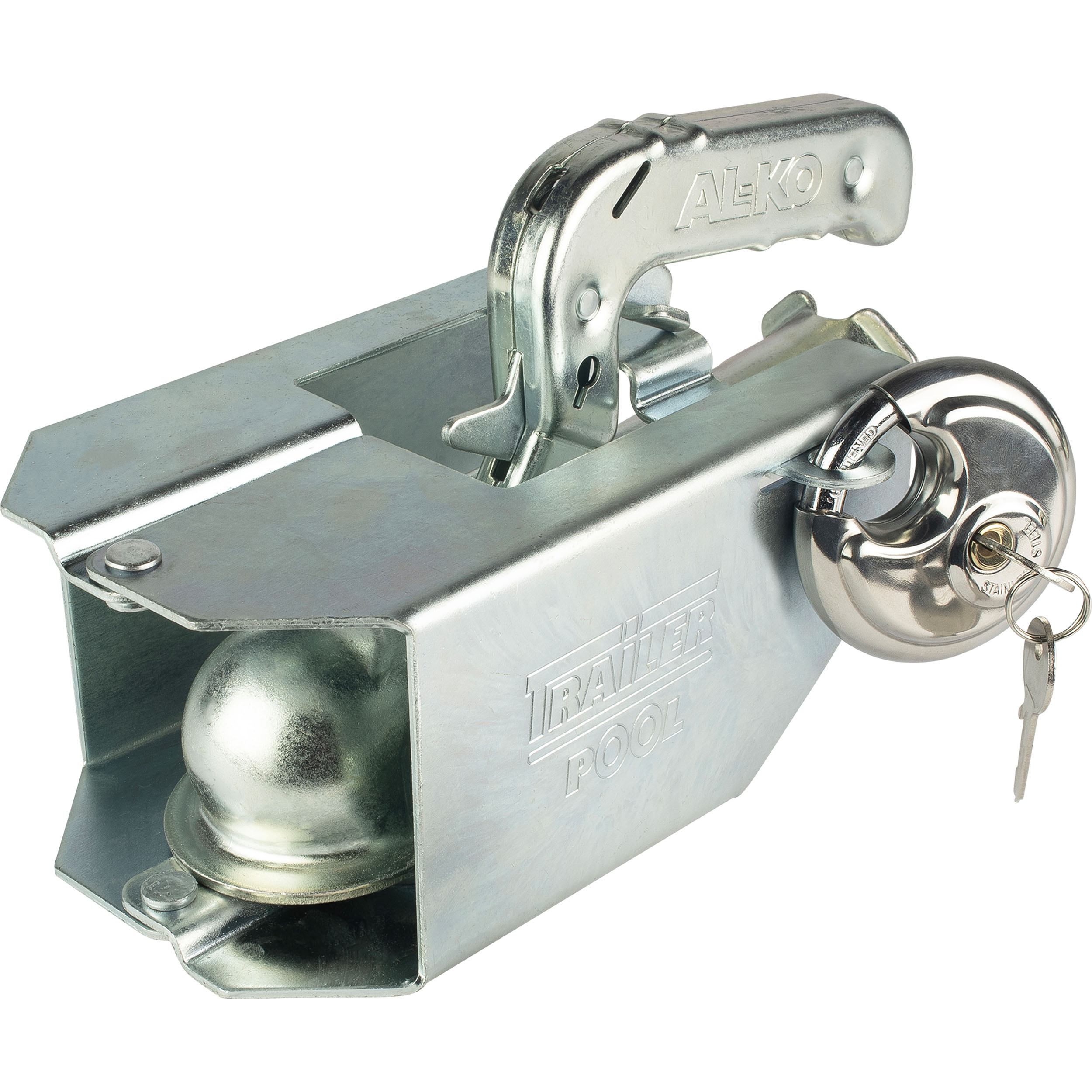 Kastenschloss, klappbar, mit integriertem Riegel