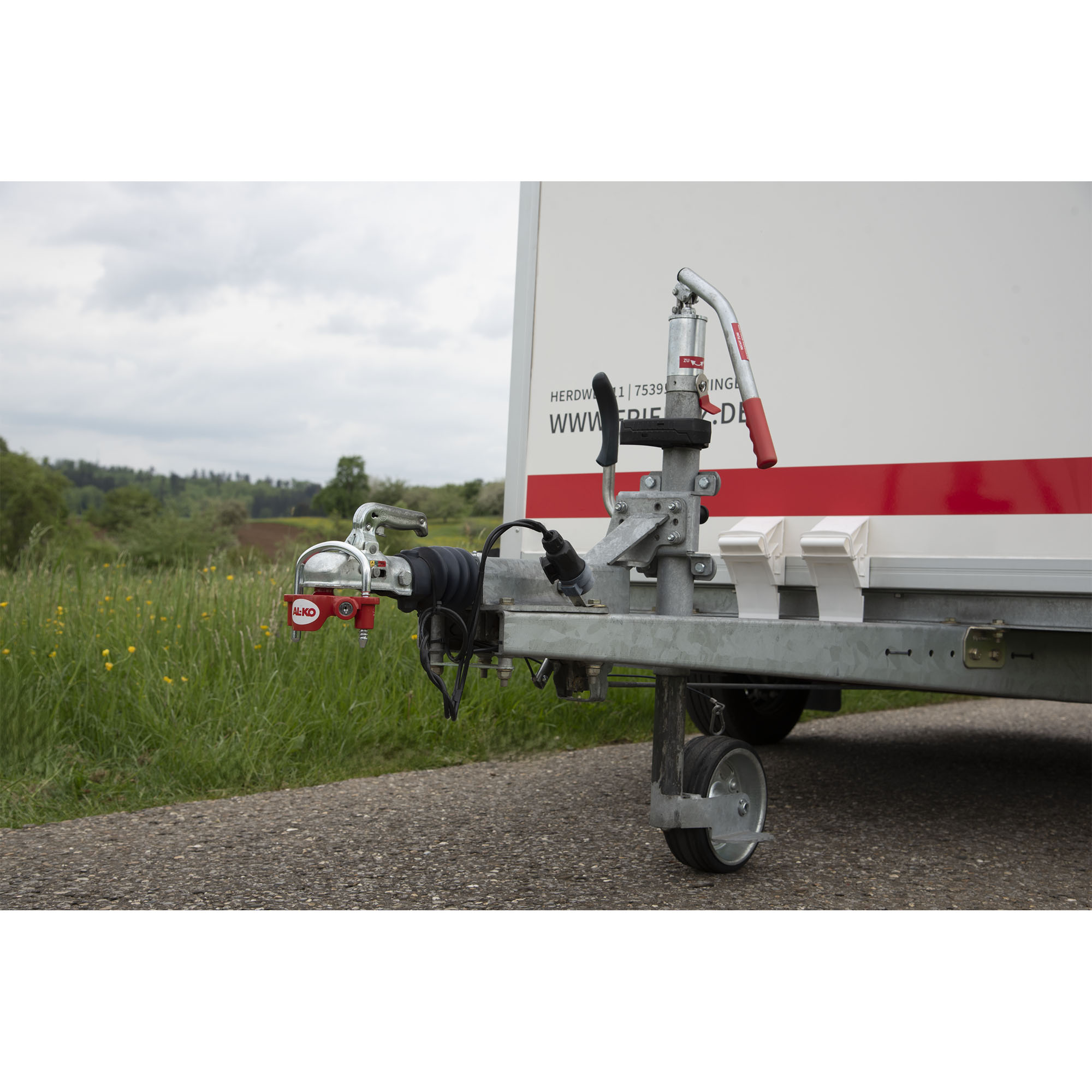 Kupplungsschloss mit Zylinderschloss, universal, Standbetrieb, rot