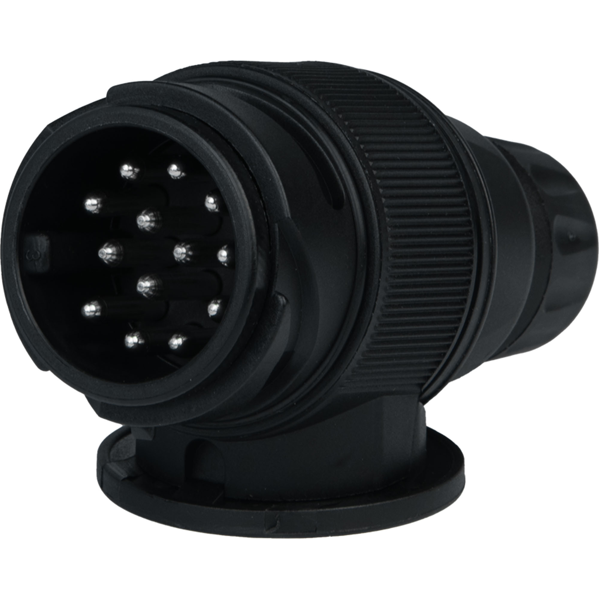 Stecker 13-polig, 12V, Kunststoff, drehbar