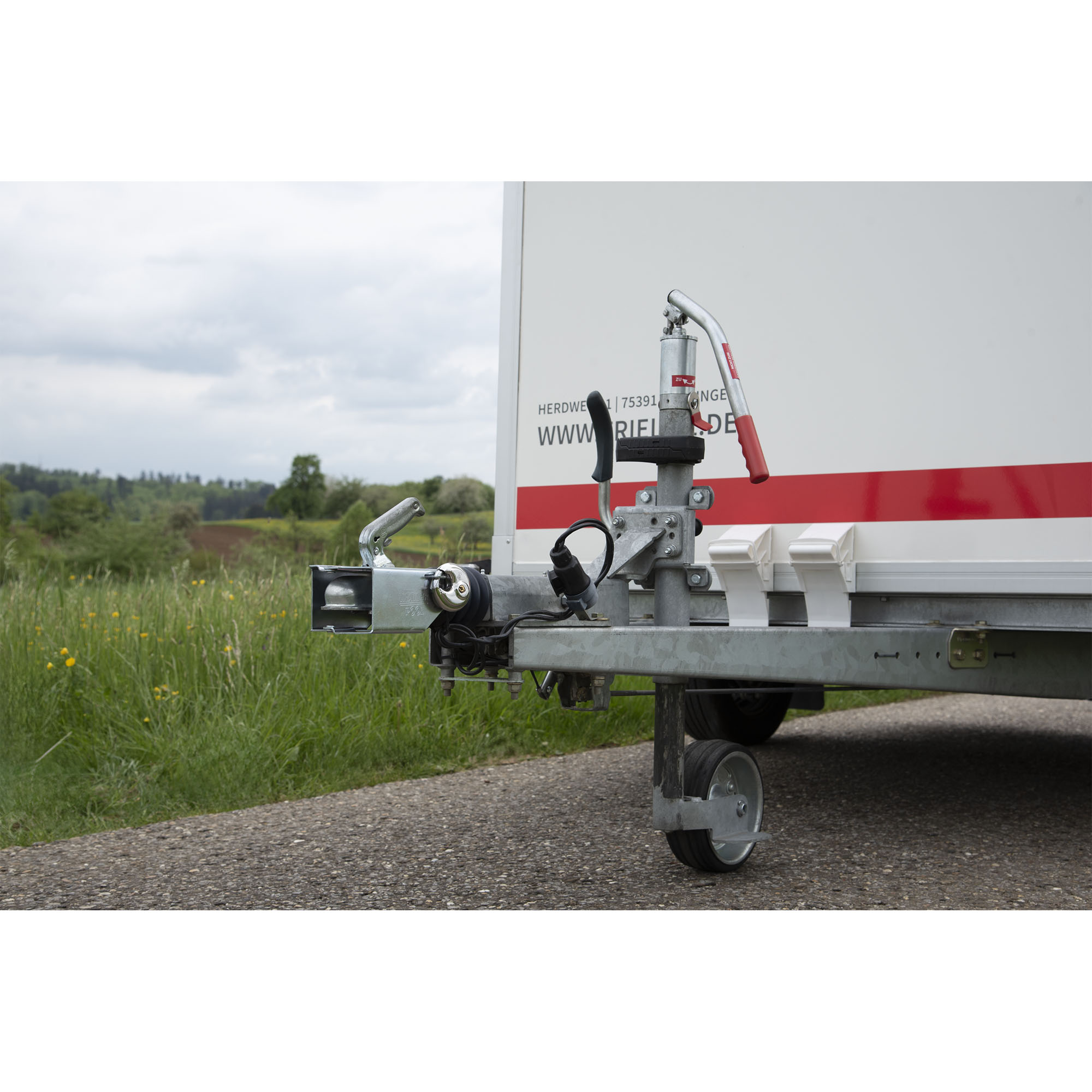 Kastenschloss, klappbar, mit integriertem Riegel